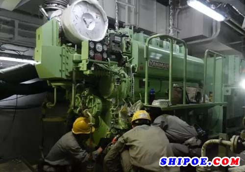 沪东中华造船38000吨化学品6号船主发电机动车
