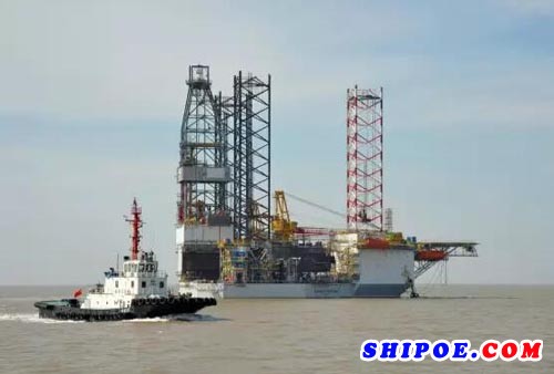 外高桥造船顺利实现H1418平台拖航临港及站桩节点
