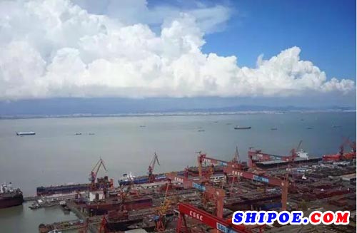 广船国际南沙厂区，占地253万平方米，规划年造船能力350万载重吨