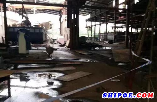 绍兴松陵造船厂发生爆炸一人死亡二人受伤