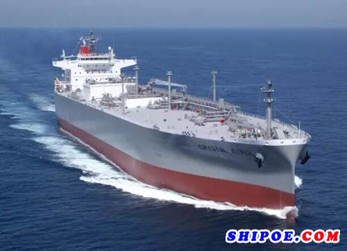今年7月，川崎重工交付的液化石油气（LPG）船