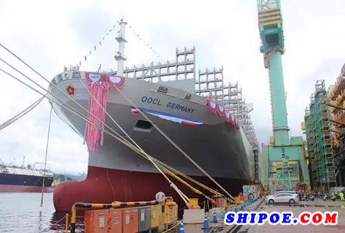 东方海外一艘21,413TEU集装箱船命名仪式在韩国三星重工举行