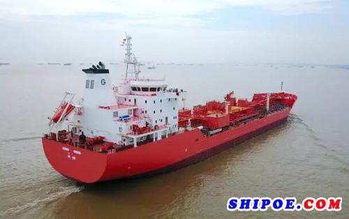 中航鼎衡为美国船东CTG集团建造的25000吨不锈钢化学品船