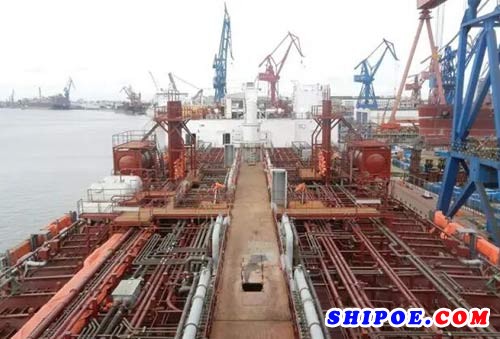 沪东中华造船38000吨化学品6号船空测完成