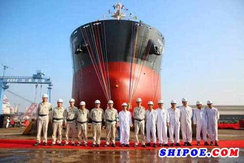 中船澄西为招商轮船建造的59号6.4万吨散货船下水