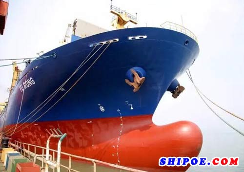 舟山中远船务精修特型船“玉荣”轮，项目完工顺利开航