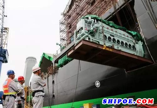 金陵船厂25000吨双燃料杂货船水下安装发电机的工程取得圆满成功