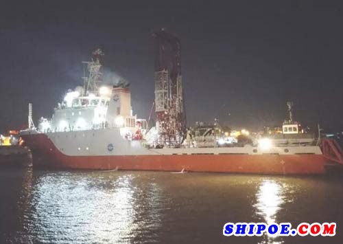 广东中远船务首制综合地质调查船“海洋地质十号”试航成功凯旋