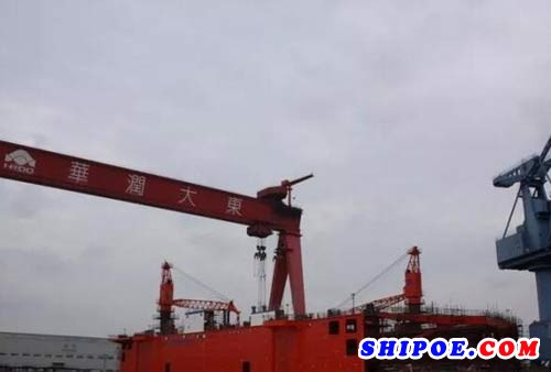 华润大东船务5000吨举力浮船坞按计划顺利下水