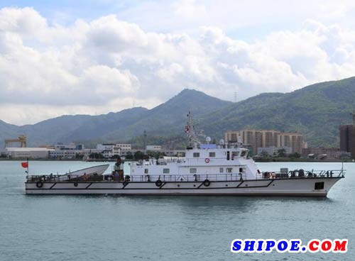 江龙船艇科技股份有限公司为广东渔政总队建造的沿海300吨级渔政船顺利完成交付
