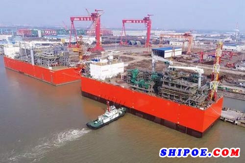 该艘FSRU驳船由惠生海工南通基地负责建造