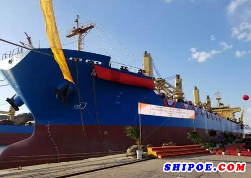 威海三进船业有限公司所建造的3.6万吨散货船H1053于2017年12月2日圆满完成试航工作后