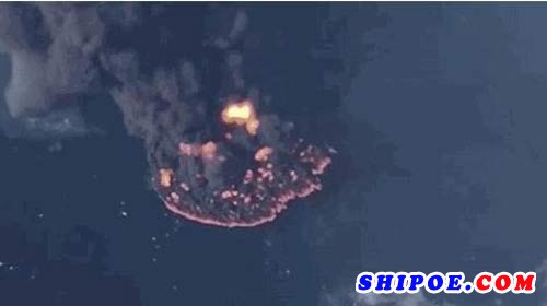 1月6日，巴拿马籍油船“桑吉”号与香港籍散货船“长峰水晶”号在长江口以东约160海里处发生碰撞，导致“桑吉”轮全船失火。