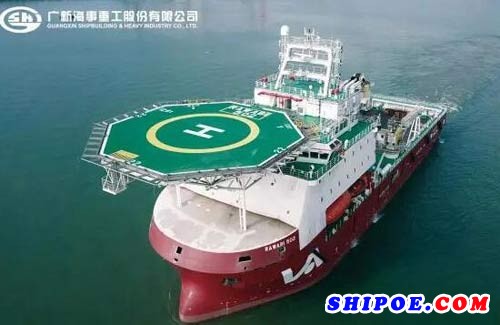广新海工90米电力推进船成功试航归来