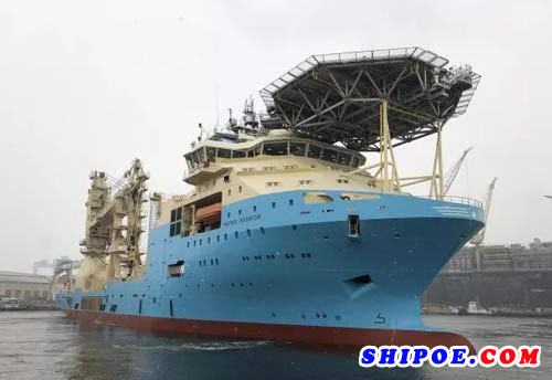 大连中远船务造深水海工作业船“马士基创新者”开航