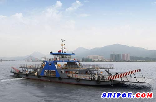 江龙船艇53.16米桥架式渡船开工