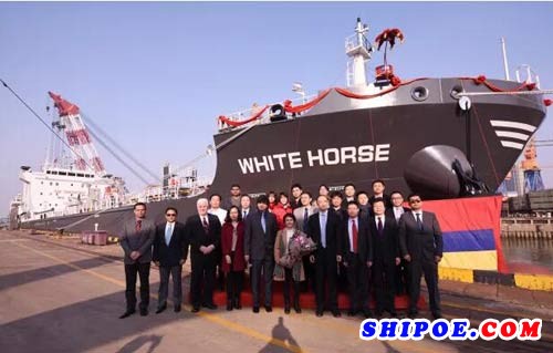 中船澄西7800吨沥青船“WHITE HORSE”号命名交付