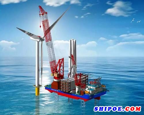 H6009风电安装平台是国内最先进的风电安装平台，也是国内第一座桁架桩腿的自升式风电安装平台