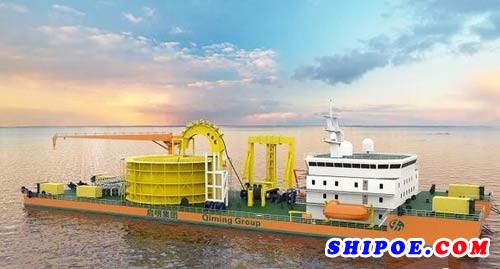 5000吨新型海底电缆施工船为我国第一艘自主研发，同时也是福建省内建造的最大规模海底电缆施工船舶
