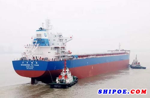 金陵船厂为山东海运建造的第6艘82000吨散货圆满完成海试任务