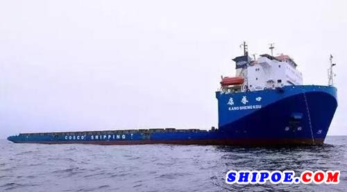 全球最大油气项目海运段首发执行船“康盛口”在舟山重工顺利出航