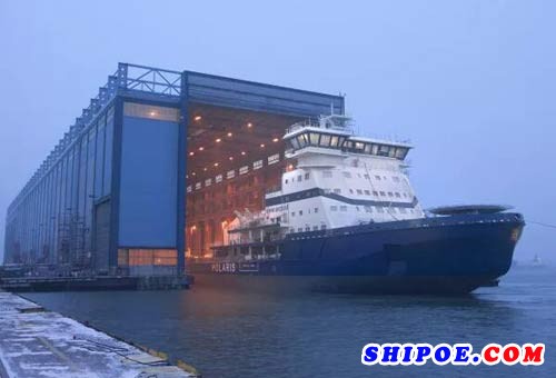 由Arctech Helsinki船厂建造的全球第一艘LNG动力破冰船“Polaris”号