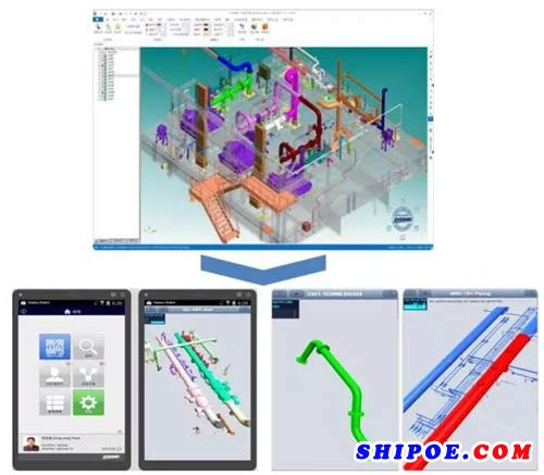 圖2. 3D設(shè)計(jì)生產(chǎn)信息系統(tǒng)“DaView”（PC端和移動(dòng)端）
