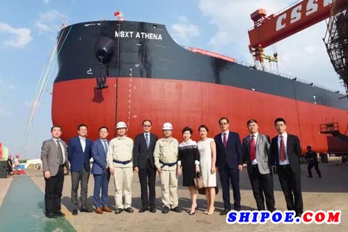 中船澄西扬州公司最大吨位新造船下水