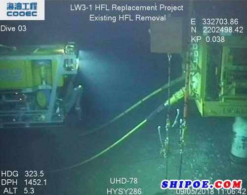 “海洋石油286”船1500米超深水作业“首秀”