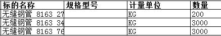 　上海中远海运重工有限公司的无缝钢管 8163 34x4等正