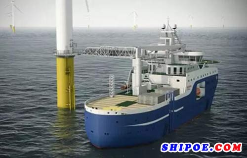 沃旭能源（前身为丹麦DONG能源）合约服务作业船（SOV），图片由挪威船舶设计公司Salt Ship Design提供