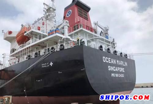 H3022船是三进船业与新加坡Ocean Tankers公司签订的4+6艘1.1万吨油化船的第3艘