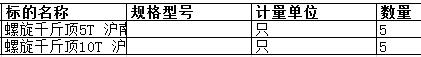 上海中远海运重工有限公司的螺旋千斤顶5T