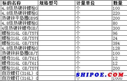 　舟山中远船务工程有限公司的自攻螺钉(316L) GB/T15856.4 ST4