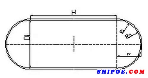 图2：钛合金圆柱壳理想研究对象示意图