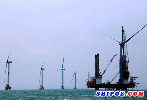 中铁福船圆满完成首个海上风电场建设