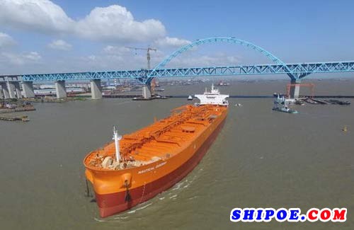 韩通船舶重工一艘74000吨油船圆满试航归来