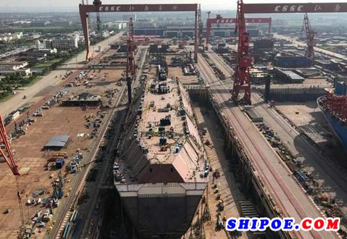 沪东中华造船YAMAL LNG项目首制船两个货舱平整度提交结束