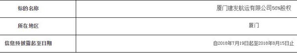 厦门建发航运有限公司56%股权