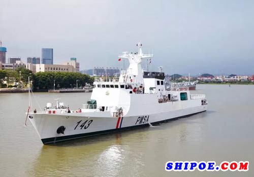 中船集团交付巴基斯坦1500吨级海事巡逻船