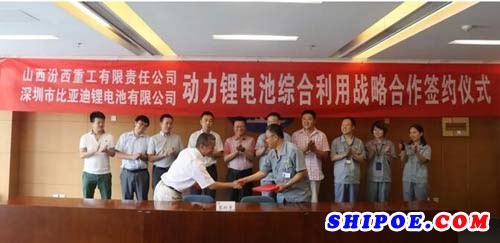 汾西重工与深圳市比亚迪锂电池有限公司签订战略合作协议