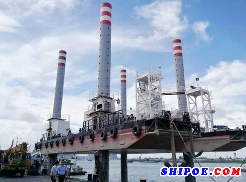上海江南造船厂交付自升式海上稳桩平台