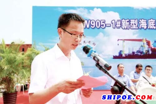 曾金柱先生指出，5000吨新型海底电缆施工船是马尾造船公司承建的最大规模的敷缆船