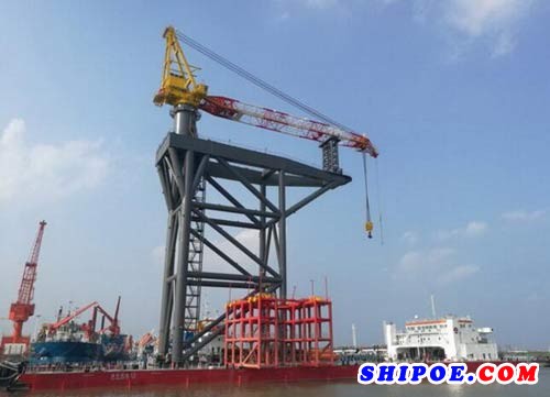 江苏新韩通船舶重工海洋风电52起重安装船顺利交付