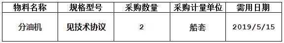 关于N915/916分油机询价事宜询价公告