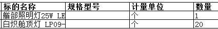 舟山中远船务工程有限公司的白炽舱顶灯