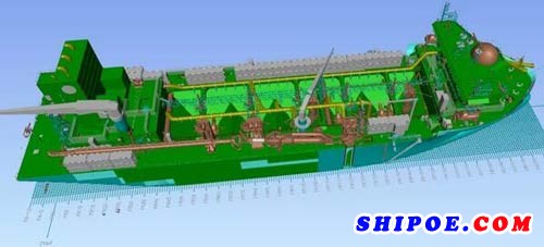 大连中远海运重工18000立方耙吸式挖泥船设计工作稳步推进