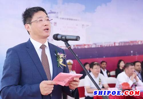 中船澄西党委书记、董事长王永良发表了热情洋溢的致辞