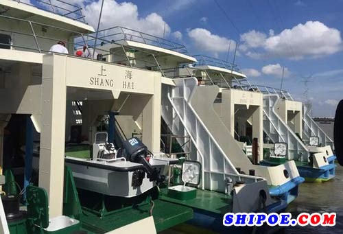 江苏苏洋船舶3艘40米保洁作业子母船顺利交付