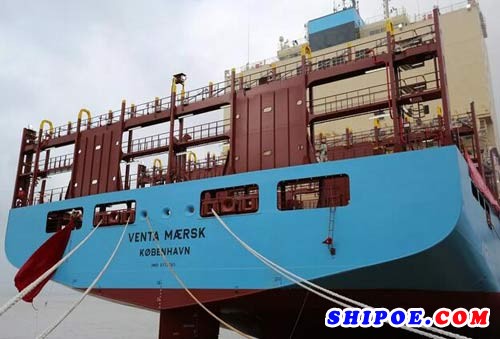 “Venta Maersk”此次航行较常规经过苏伊士运河绕行的欧洲航线节省约两周时间